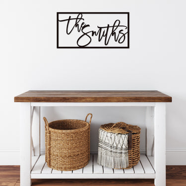 Personalized Family Name Rectangle Metal Sign
